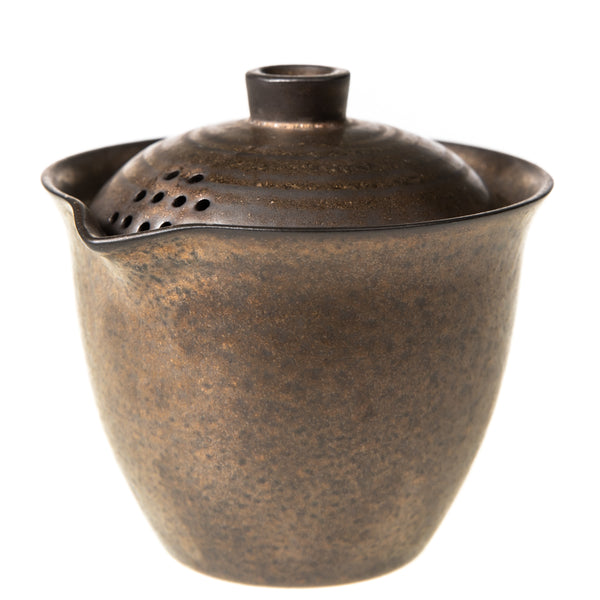 "Bronze" Iron-Gilded Aged Clay Shiboridashi